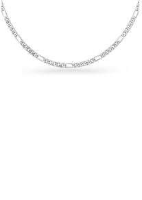 Firetti Damen Kette ohne Anhänger "Schmuck Geschenk Silber 925 Halsschmuck Halskette Figarokette", 50, Silber 925 (Sterlingsilber), B: 4,3mm, silber,