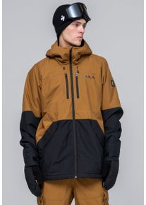 BULA Herren Skijacke "Liftie", braun, Gr. S, unifarben, 100% Polyester, Jacken, mit wasserdichter Funktion