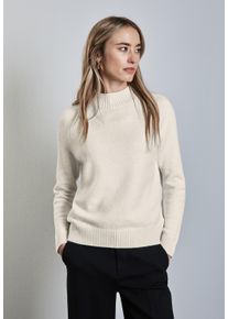 Street One Damen Strickpullover, weiß, casual, Gr. 46, unifarben, Stoff, 41% Polyacyl, 31% Polyester, 28% Baumwolle, Pullover, im angenehmen