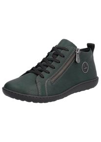 Rieker Damen Sneaker, Gr. 37, grün, Lederimitat, sportlich, Schuhe, Freizeitschuh, Halbschuh, Schnürschuh in bequemer Form