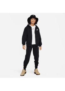 Nike Sportswear Kinder Trainingsanzug "CLUB FLEECE BIG KIDS' FULL-ZIP TRACKSUIT", schwarz-weiß, sportlich, Gr. XS, Obermaterial: 80% Baumwolle, 20%