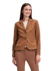 Betty Barclay Damen Kurzblazer "Betty Barclay Wollblazer mit aufgesetzten Taschen", braun, modisch, Gr. 48, Obermaterial: 75% Polyester, 25% Wolle.