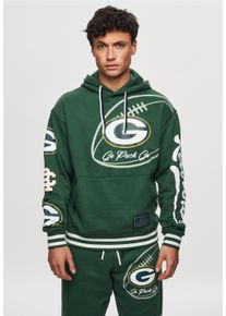 Recovered Herren Kapuzensweatshirt "NFL Packers Go Pack Go", grün, casual, Gr. XL, bedruckt, 100% Baumwolle, Sweatshirts, im zeitlosen Design