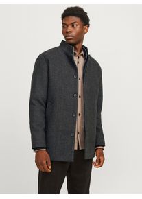 Jack & Jones JACK & JONES Herren Wolljacke "JJEHARRISON WOOL JACKET SN", grau, modisch, Gr. XL, meliert, Web, Obermaterial: 55% Polyester, 40% Wolle, 5% sonstige