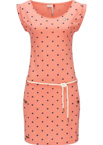 Ragwear Damen Sommerkleid "Tag Dots", orange, casual, Gr. XL, 100% Baumwolle, Kleider, leichtes Baumwoll Kleid mit Pünktchen-Muster