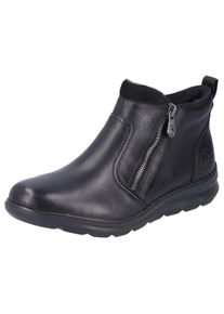 Rieker Damen Winterboots, Gr. 36, schwarz, Leder, Lederimitat, Textil, klassisch, Schuhe, mit herausnehmbarer Textileinlage