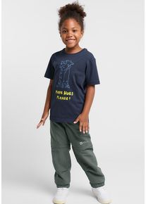 Jack Wolfskin Kinder Zip-off-Hose "ACTIVE ZIP OFF PANTS K", grün, Gr. 116, OBERSTOFF: 100% POLYESTER Futter: 100% POLYESTER, Hosen