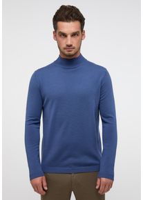 Eterna Herren Strickpullover, blau, casual, Gr. XXL, 100% Wolle (Merino), Pullover
