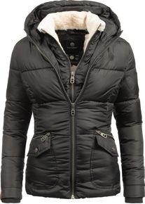 Navahoo Damen Winterjacke "Megan", schwarz, modisch, Gr. XS, clean, Oberstoff: 100% Polyester, Futter: 100% Polyester, Wattierung: 100% Polyester,