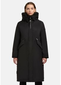 Khujo Damen Wintermantel "Agneta-YM", schwarz, Basic, Gr. S, Obermaterial: 100% Polyester, Futter: 100% Nylon, Wattierung: 100% Polyester, Mäntel,