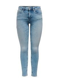 Only Damen Skinny-fit-Jeans "ONLBLUSH MID SKIN ANK RW DNM CRO349 NOOS", blau, modisch, Gr. XS, unifarben, Denim/Jeans, Obermaterial: 92% Baumwolle,