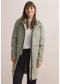 Cecil Damen Langmantel, grün, casual, Gr. XXL, unifarben, Stoff, Obermaterial: 100% Polyester; Futter: 100% Polyester; Mesh-Futter: 100% Polyester;