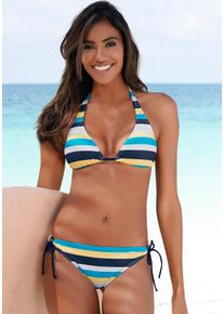 Venice Beach Damen Triangel-Bikini, bunt, Gr. 34, gestreift, Polyamid, Bikini-Sets, mit Blockstreifen