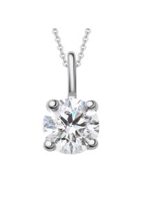 ONE ELEMENT Damen Ketten-Anhänger "0.2 ct Diamant Brillant Anhänger aus 585 Weißgold", 0.2 ct mit Diamant, Weißgold 585-Gold, silber, Weißgold 585,