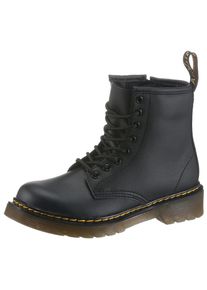 Dr. Martens Kinder Schnürstiefel "8 Eye Boot ROMARIO", Gr. 29, schwarz, Leder, unifarben, klassisch, Schuhe, Kinderschuh, Freizeitstiefel mit