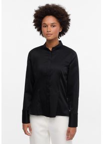 Eterna Damen Hemdbluse "FITTED", schwarz, klassisch, Gr. 36, 95% cotton, 5% Elasthan, Blusen, EASY IRON (bügelleicht)