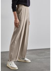 Street One Damen Stoffhose, beige, casual, Gr. 40, unifarben, Stoff, 61% Viskose, 32% Polyamid, 7% Elasthan, Hosen, High Waist