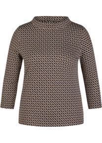 Rabe Damen 3/4-Arm-Shirt, blau, casual, Gr. 42, bedruckt, Jersey, Obermaterial: 54% Polyester, 28% Viskose, 16% Polyamid, 2% Elasthan, Shirts, mit