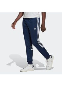 Herren Sporthose "ADICOLOR CLASSICS CUTLINE HOSE", blau, sportlich, Gr. XS, adidas originals, Obermaterial: 52% Baumwolle, 48% Polyester, Hosen