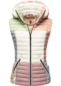 Navahoo Damen Steppweste "Shadaa Multikulti", bunt, modisch, Gr. XS, colorblocking, Oberstoff: 100% Nylon, Futter: 100% Polyester, Wattierung: 100%