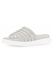 Gabor Damen Pantolette, Gr. 36, silber, Textil, modisch, Schuhe, Plateau, Sommerschuh, Schlappen mit Best Fitting-Ausstattung