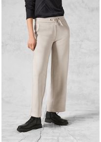 Street One Damen Lederimitathose, grau, casual, Gr. XL, unifarben, Stoff, 95% Polyester, 5% Elasthan, Hosen, High Waist