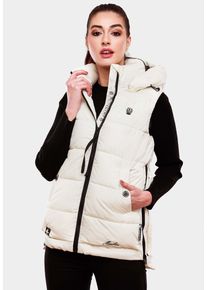 Marikoo Damen Steppweste "Zarinaa", weiß, Gr. M, Obermaterial: 100% Polyester, Futter&Wattierung: 100% Polyester, Westen, mit vier seitlichen Taschen