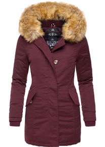 Marikoo Damen Wintermantel "Karmaa", rot, elegant, Gr. S, Obermaterial: 100% Polyester, Futter: 100% Polyester, Wattierung: 100% Polyester,