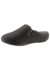 VERBENAS Damen Pantoffel "YORK Gales", Gr. 35, grau, Textil, sportlich, Schuhe, Pantoffel, Hausschuh, Homeslipper in kuscheliger Plüsch-Optik