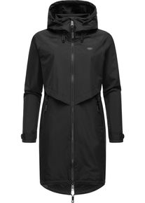 Ragwear Damen Jerseymantel "Frodik", schwarz, modisch, Gr. M, Obermaterial: 100% Polyester, Innenfutter: 100% Polyester, Mäntel, Wasserdichter