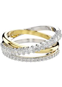 Swarovski Damen Fingerring "Schmuck Geschenk Hyperbola Ring", 50, Metall, gold, Metall, Fingerringe, mit Swarovski Zirkonia (synth.)