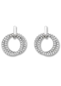ONE ELEMENT Damen Paar Ohrhänger "Zirkonia Kreise Ohrringe Ohrstecker aus 925 Silber", Damen, Silber 925 (Sterlingsilber), silber, Silber 925