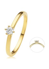 ONE ELEMENT Damen Diamantring "0.15 ct Diamant Brillant Ring aus 750 Gelbgold", 60, Gelbgold 750-Diamanten, gold, Gelbgold 750, Diamanten,