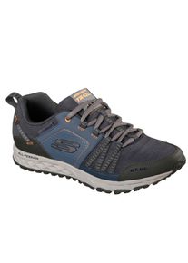 Skechers Herren Sneaker "Escape Plan", Gr. 41, blau, Textil, Leder, sportlich, Schuhe, mit wasserabweisendem Material, Freizeitschuh, Halbschuh,