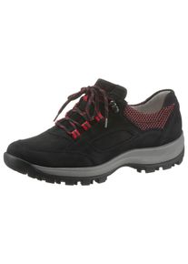 Waldläufer WALDLÄUFER Damen Schnürschuh "HOLLY", Gr. 8,5, schwarz, Nubukleder, Textil, sportlich, Schuhe, mit herausnehmbarem Fußbett, Freizeitschuh, Halbschuh,
