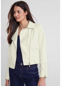 Street One Damen Bikerjacke, beige, modisch, Gr. 40, unifarben, Stoff, Obermaterial: 100% Polyurethan, Futter: 100% Polyester, Jacken, im Biker Style