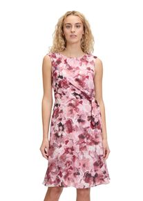 Vera Mont Damen Cocktailkleid "Vera Mont Cocktailkleid mit Bindegürtel", rot, feminin, Gr. 44, Chiffon, Obermaterial: 100% Polyester. Futter: 100%