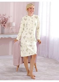 wäschepur WÄSCHEPUR Damen Nachthemd "Nachthemd", Gr. 52, lila, 100% Baumwolle, geblümt, gemustert, bedruckt, Kleider