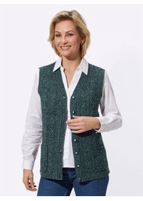 Classic Basics Damen Strickweste, blau, Gr. 38, meliert, 100% Polyacryl, Westen