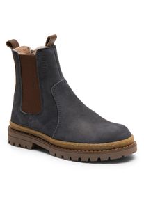bisgaard Kinder Chelseaboots "neo lamb", Gr. 34, blau, Leder, casual, Schuhe, Chunky Boots, Winterstiefel, Schlupfstiefel mit modischer Plateausohle