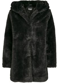 Urban Classics Damen Parka "Urban Classics Damen Ladies Hooded Teddy Coat", schwarz, casual, Gr. XL, unifarben, 100% Polyester, Jacken