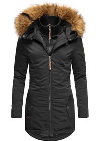 Marikoo Damen Wintermantel "Sanakoo", schwarz, modisch, Gr. M, Oberstoff: 100% Polyester, Futter: 100% Polyester, Wattierung: 100% Polyester,