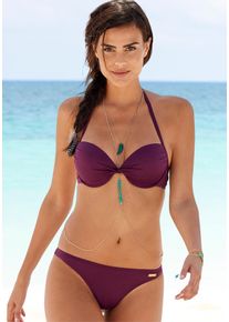 Lascana Damen Bikini-Hose "Italy", rot, Gr. 34, unifarben, Microfaser, Polyamid, Microfaser, Badehosen, String