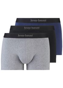 Bruno Banani Herren Boxershorts "Short 3Pack Energy Cotton", Gr. S, blau, Obermaterial: 93% Baumwolle, 7% Elasthan, kontrastfarbene Details,