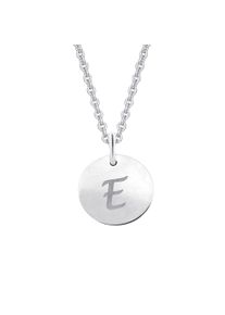 ONE ELEMENT Damen Ketten-Anhänger "Buchstabe E Buchstaben Anhänger aus 333 Weißgold Ø 11,0 mm", E, Weißgold 333-Gold, silber, Weißgold 333, Gold,