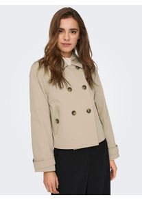 Only Damen Kurzjacke "ONLAPRIL SHORT TRENCHCOAT OTW NOOS", braun, modisch, Gr. XS, unifarben, Web, Obermaterial: 100% Polyester, Jacken