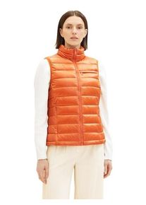 Tom Tailor Damen Steppweste, gold, casual, Gr. M, Obermaterial: 100% Polyamid. Futter: 100% Polyester, Westen, mit Stehkragen