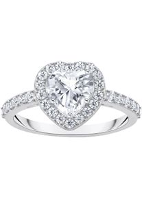 Thomas Sabo Damen Fingerring "Schmuck Silber 925 Ring Halo in Herzform, TR2477-051-14", 56, Silber 925 (Sterlingsilber), 2mm, silber, Silber 925