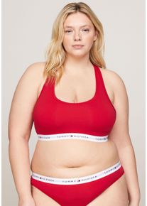 Damen Sport-Bustier, Tommy Hilfiger Underwear, Gr. XL, rot, Stoff, Obermaterial: 53% Baumwolle, 35% Modal, 12% Elasthan, mehrfarbig, sportlich, BHs,