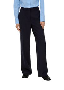 Damen Bügelfaltenhose, blau, casual, Gr. 44, s.Oliver BLACK LABEL, Obermaterial: 47% Polyester, 47% Viskose, 6% Elasthan, Hosen, in Unifarbe